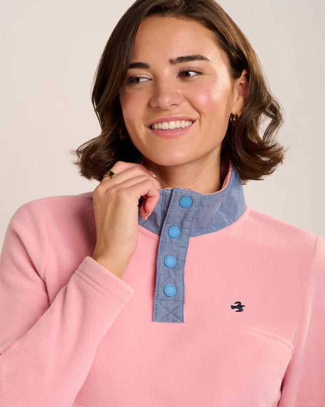 Trent Quarter Zip Micro Fleece - Pink