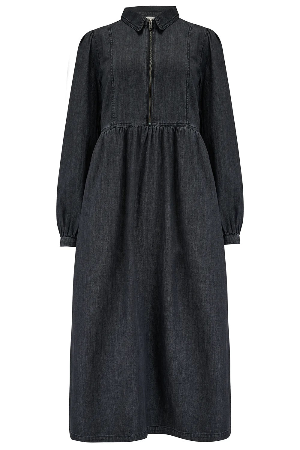 Sugarhill Brighton - Kirsty Midi Smock Dress - Washed Black