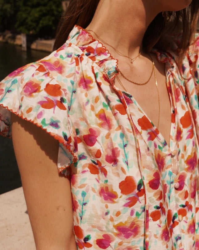 Georgia Bohemian Tie Blouse