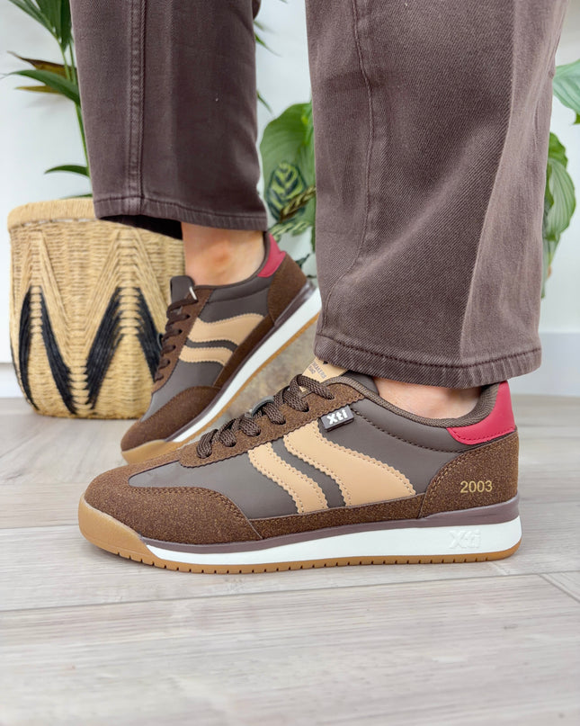 XTI - 146398 Low Retro Sneaker - Brown