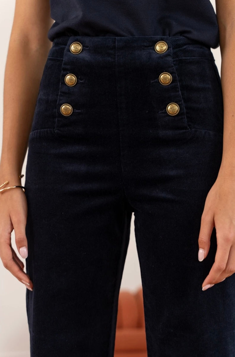 Victoria Corduroy Trouser - Navy