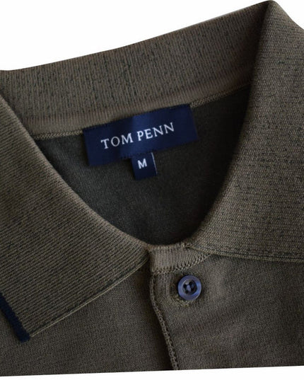 Tom Penn Knitted Polo Khaki