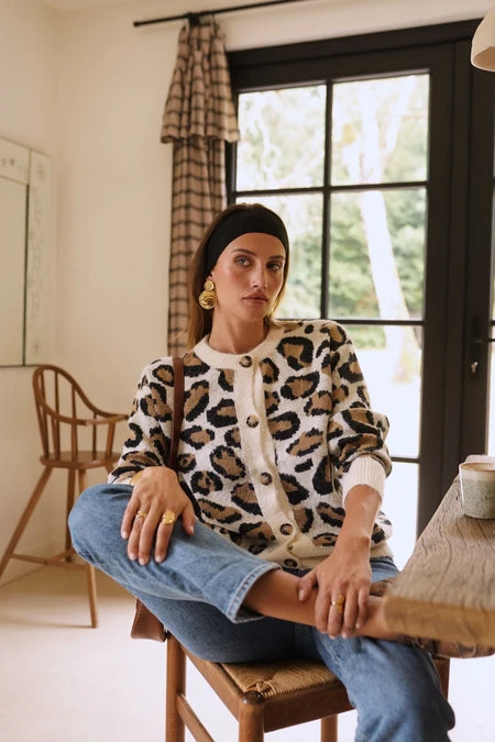 Allie Leopard Print Cardigan
