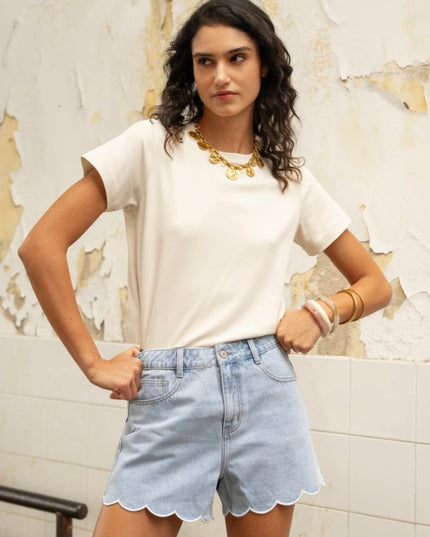 Julia Scalloped Edge Short