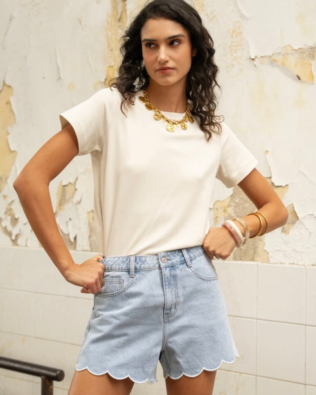 Julia Scalloped Edge Short