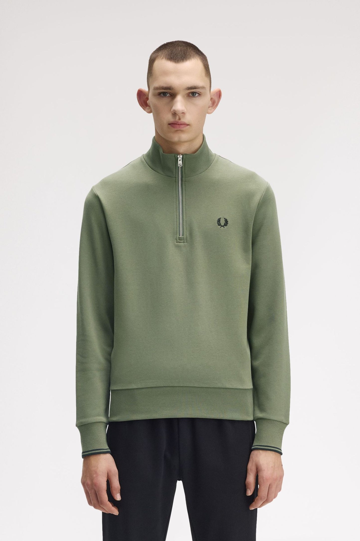 Half Zip Sweatshirt - Laurel Wreath Green