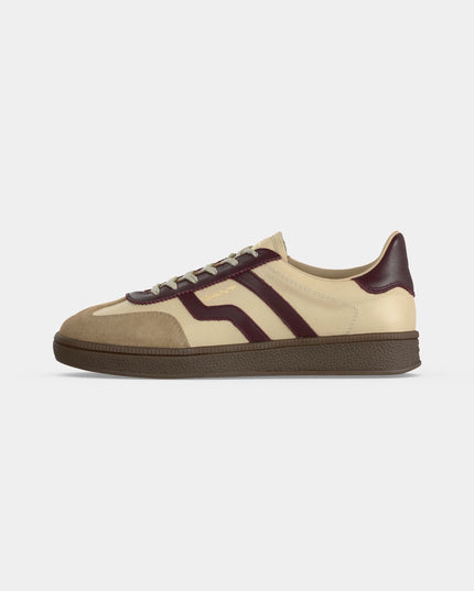 Cuzima Leather & Suede Sneaker - Cream/Wine