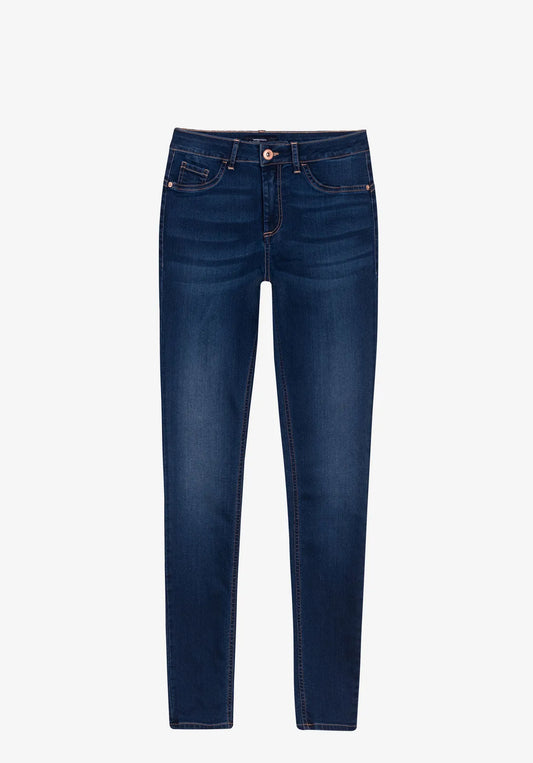 Tiffosi One Size Fits All Curvy Soft Denim Jeans - 30 True Denim Wash