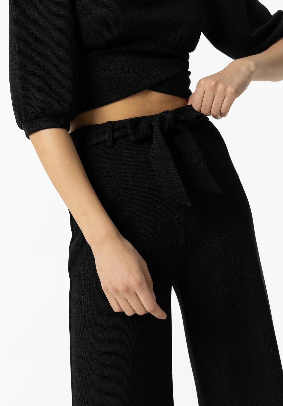 Tiffosi Black Tided Trousers