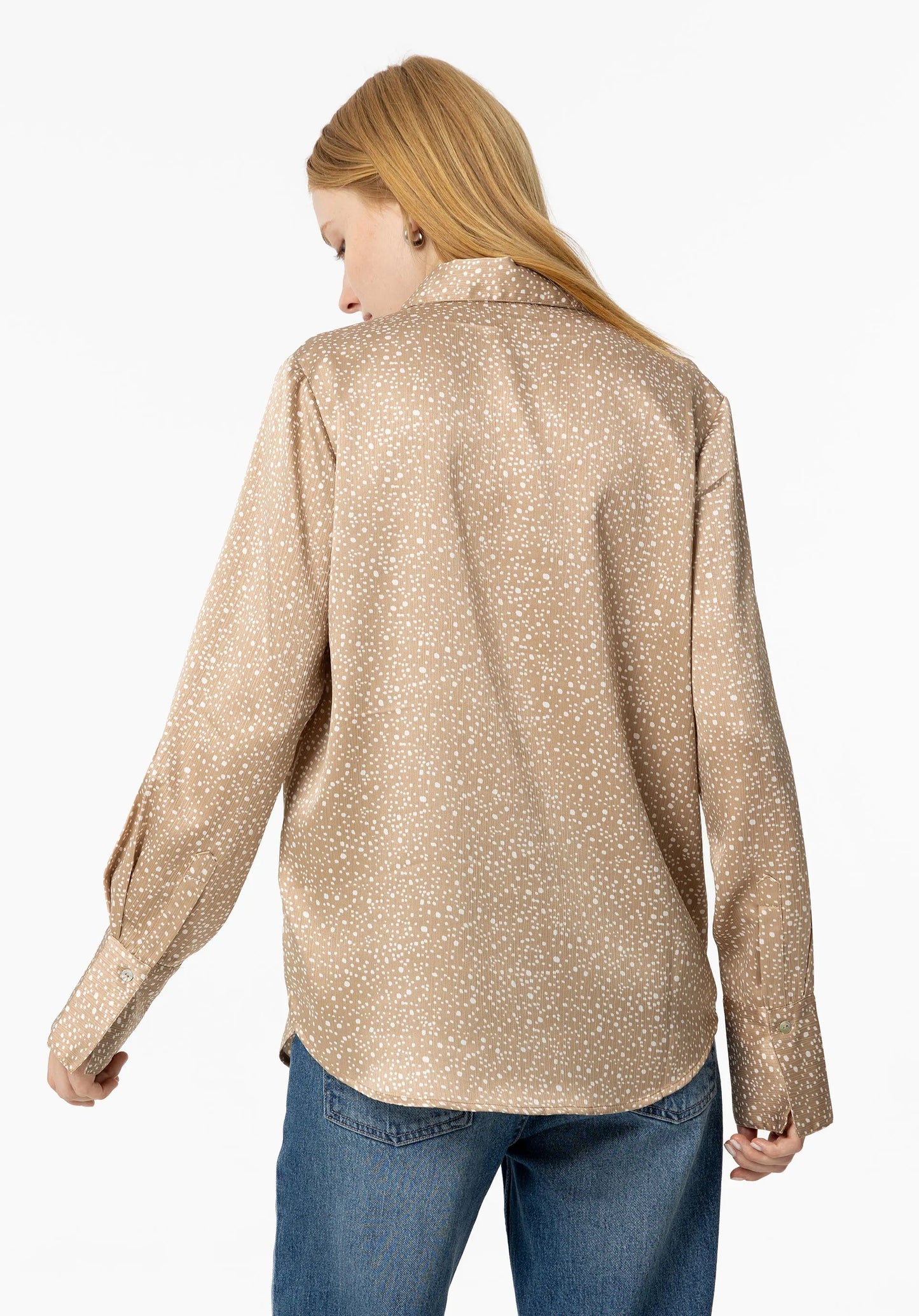 Tiffosi 'Isabella' Speckled Blouse - Beige