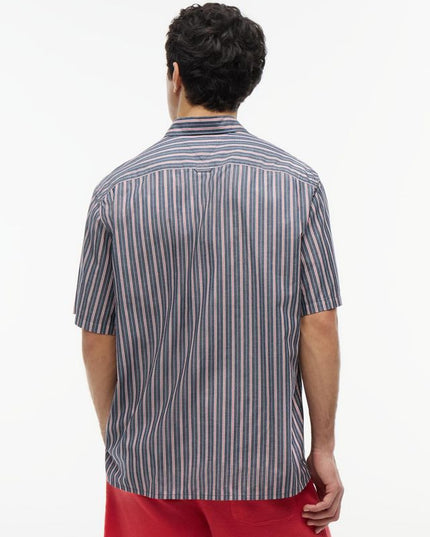 Tommy Jeans Striped Short Sleeved Shirt Navy
