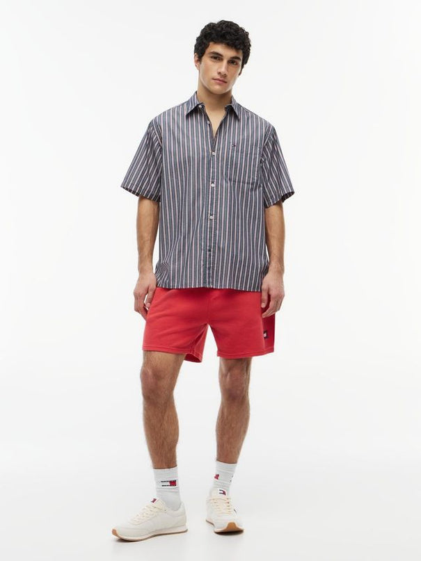 Tommy Jeans Striped Short Sleeved Shirt Navy