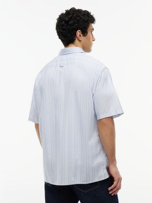 Tommy Jeans Striped Short Sleeved Shirt Blue