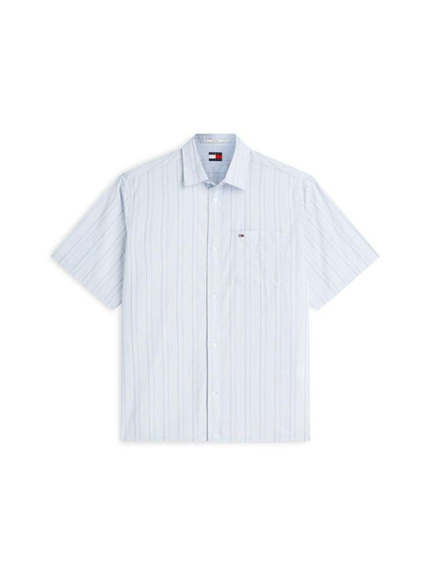 Tommy Jeans Striped Short Sleeved Shirt Blue