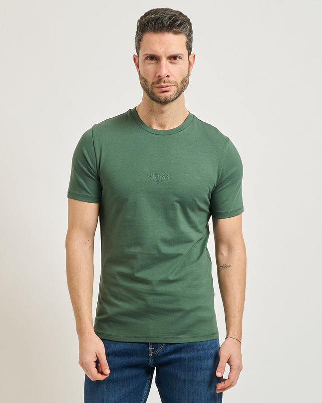 Guess Small Logo T-Shirt in Khaki
