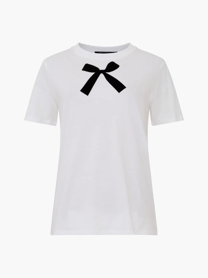 Bow Graphic T-Shirt - White