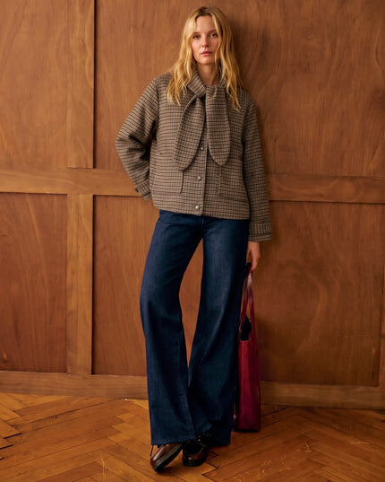 Colette Chic Scarf Tie Jacket - Check