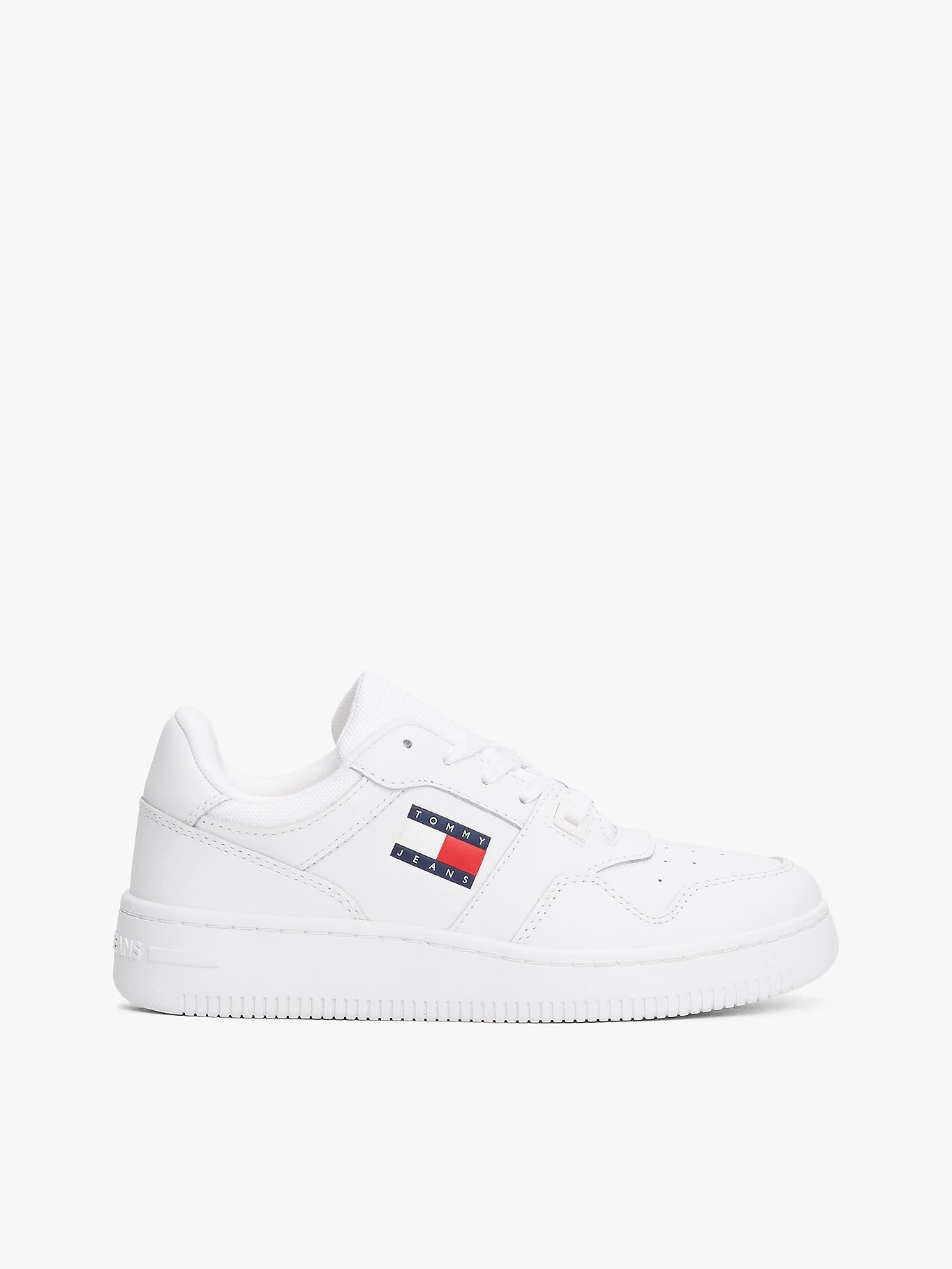 Tommy Jeans - Retro Leather Basketball Trainers - White