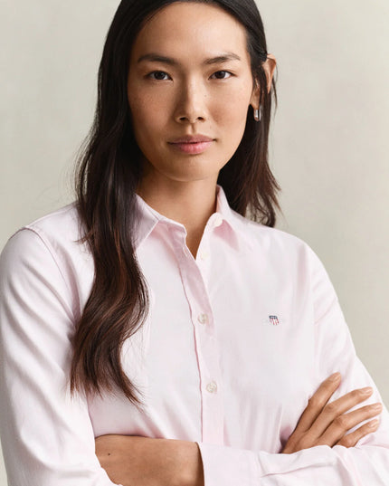 Stretch Oxford Shirt - Light Pink