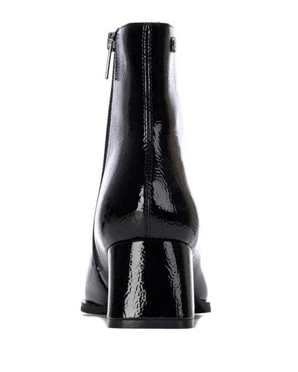 Ladies Patent Ankle Boot - Black