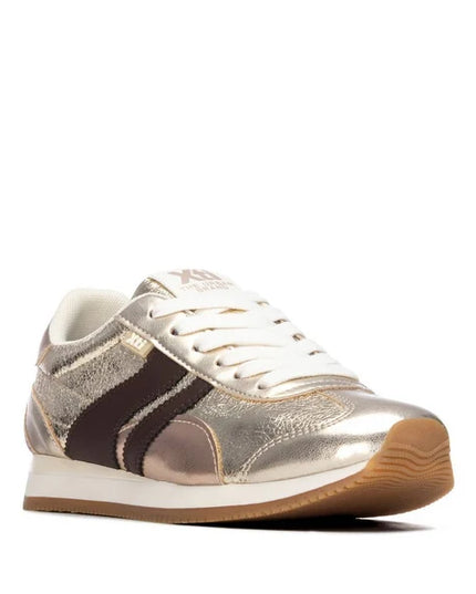 XTI Ladies Low Sneaker - Gold/Brown
