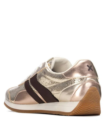 XTI Ladies Low Sneaker - Gold/Brown