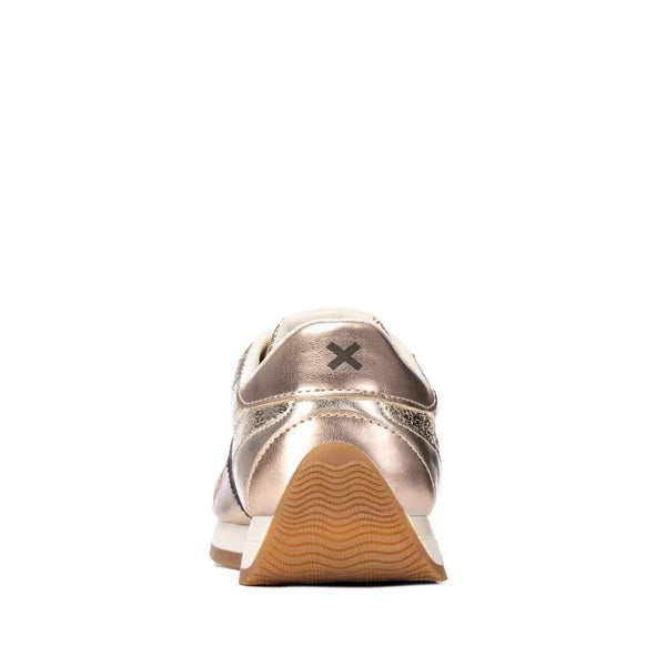 XTI Ladies Low Sneaker - Gold/Brown