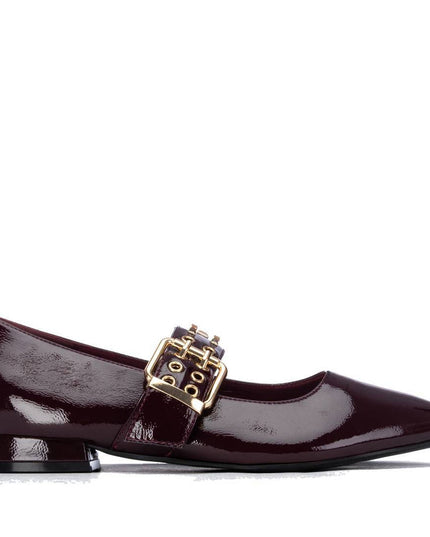 XTI Patent Ladies Pump - Burgundy