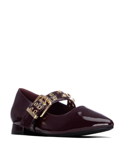 XTI Patent Ladies Pump - Burgundy