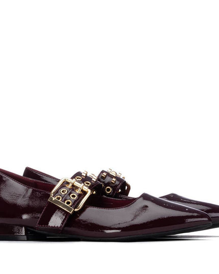 XTI Patent Ladies Pump - Burgundy