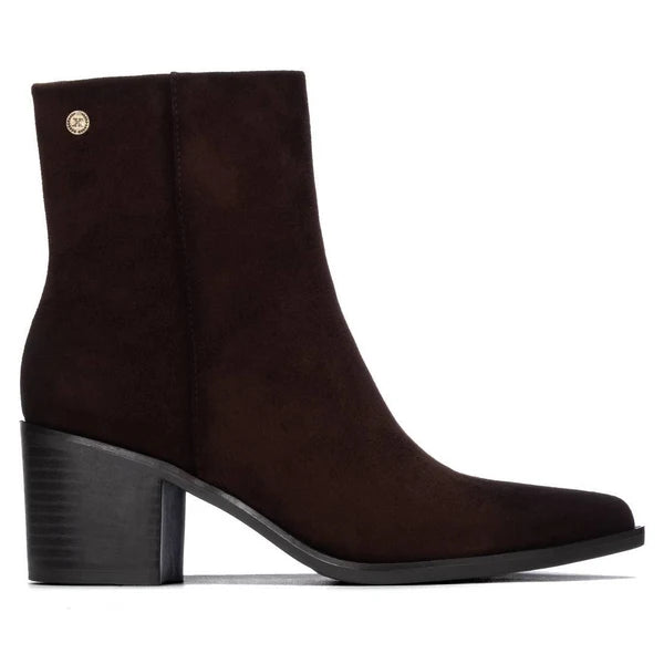 Ladies Ankle Boot - Brown Suede