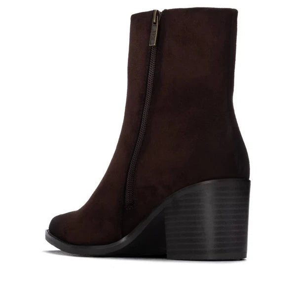 Ladies Ankle Boot - Brown Suede
