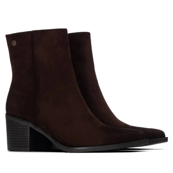 Ladies Ankle Boot - Brown Suede