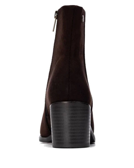 Ladies Ankle Boot - Brown Suede