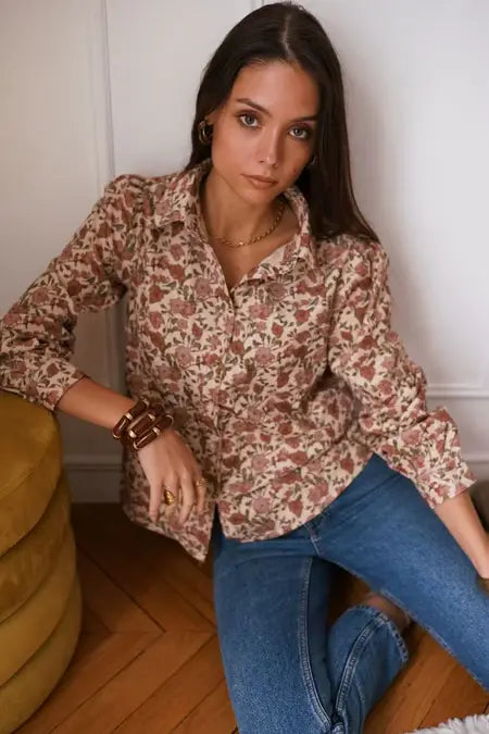 Judie Retro Print Floral Shirt