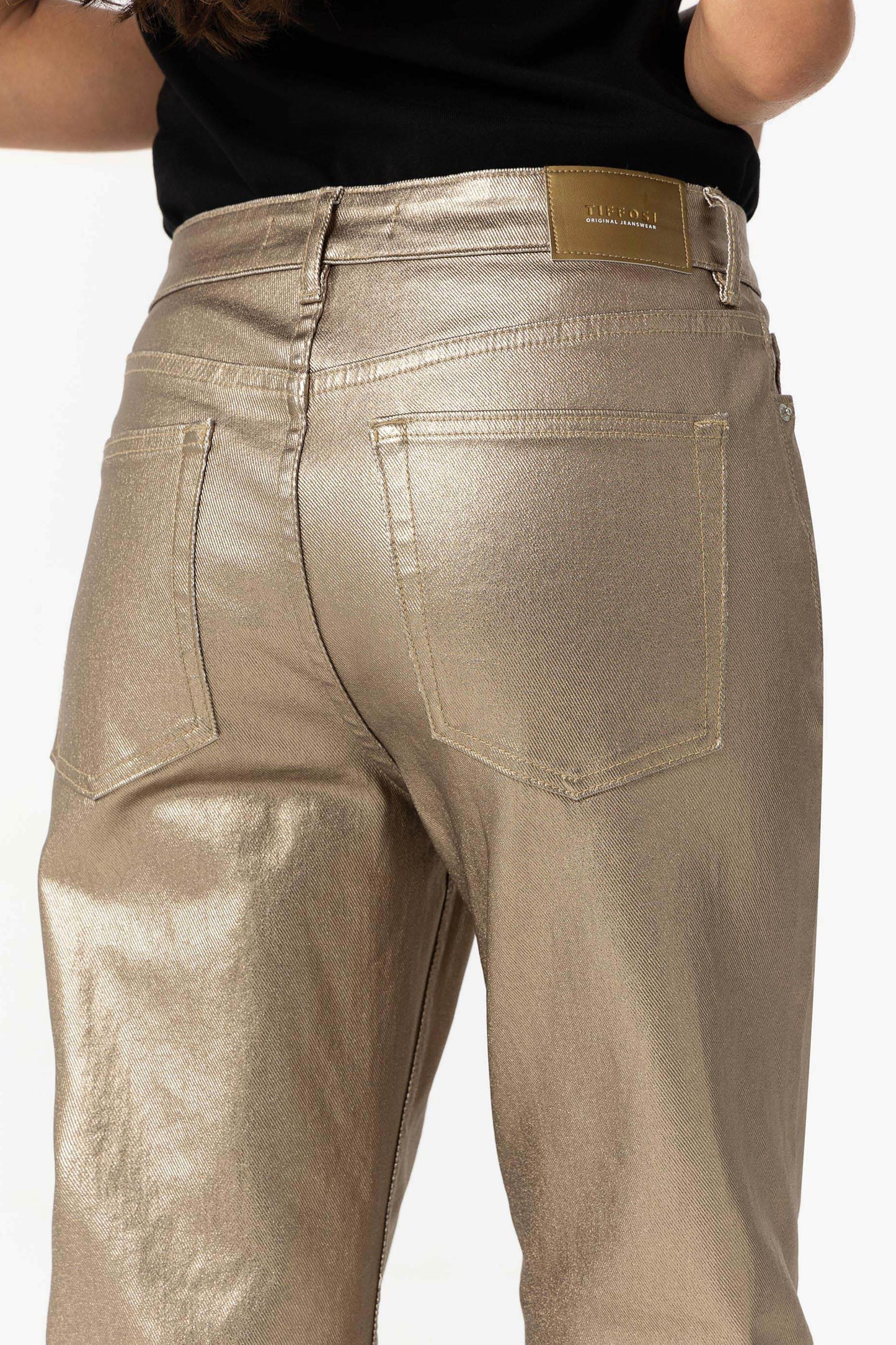 Tiffosi Metallic Straight Fit Amy Jeans