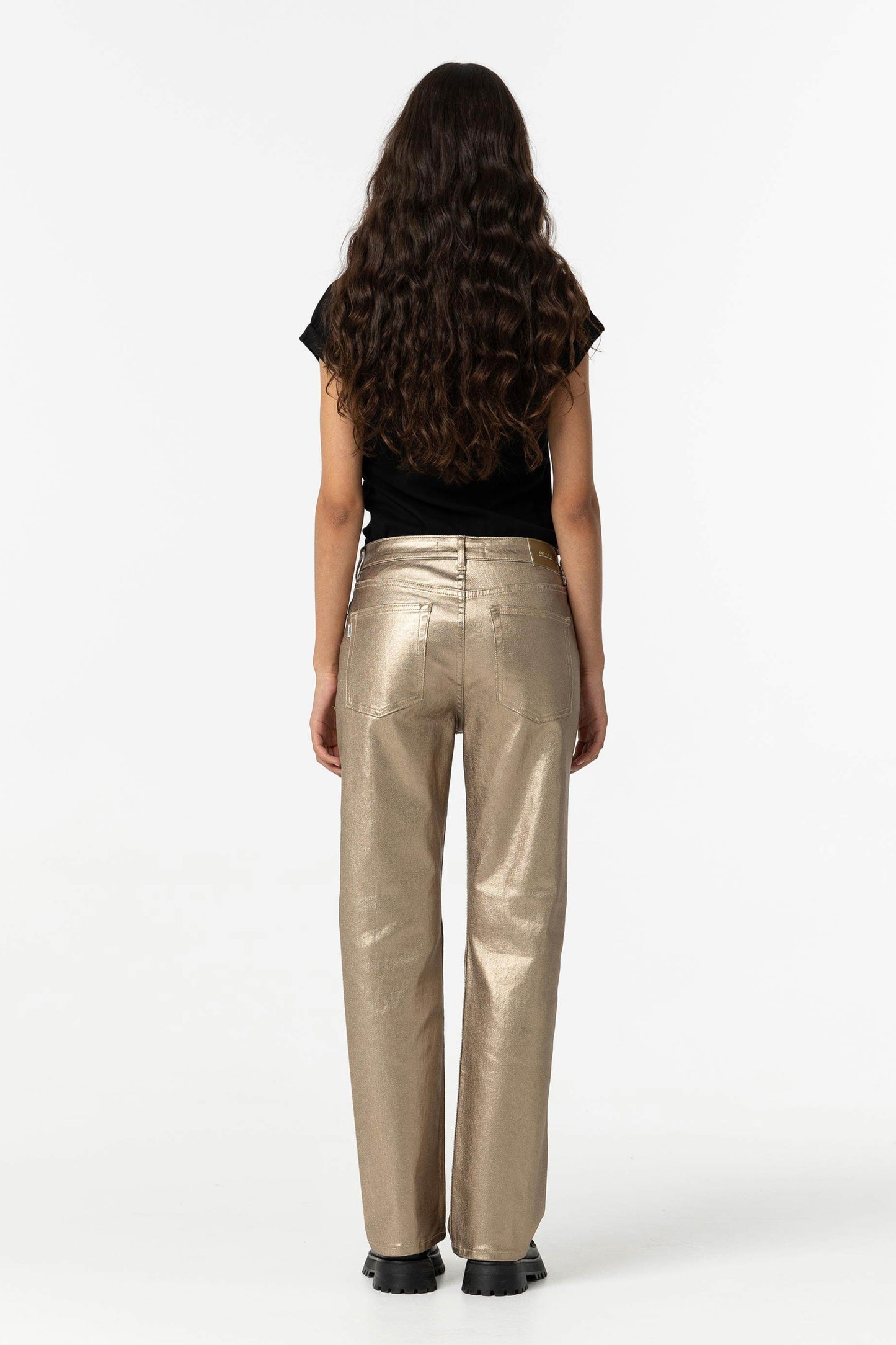 Tiffosi Metallic Straight Fit Amy Jeans