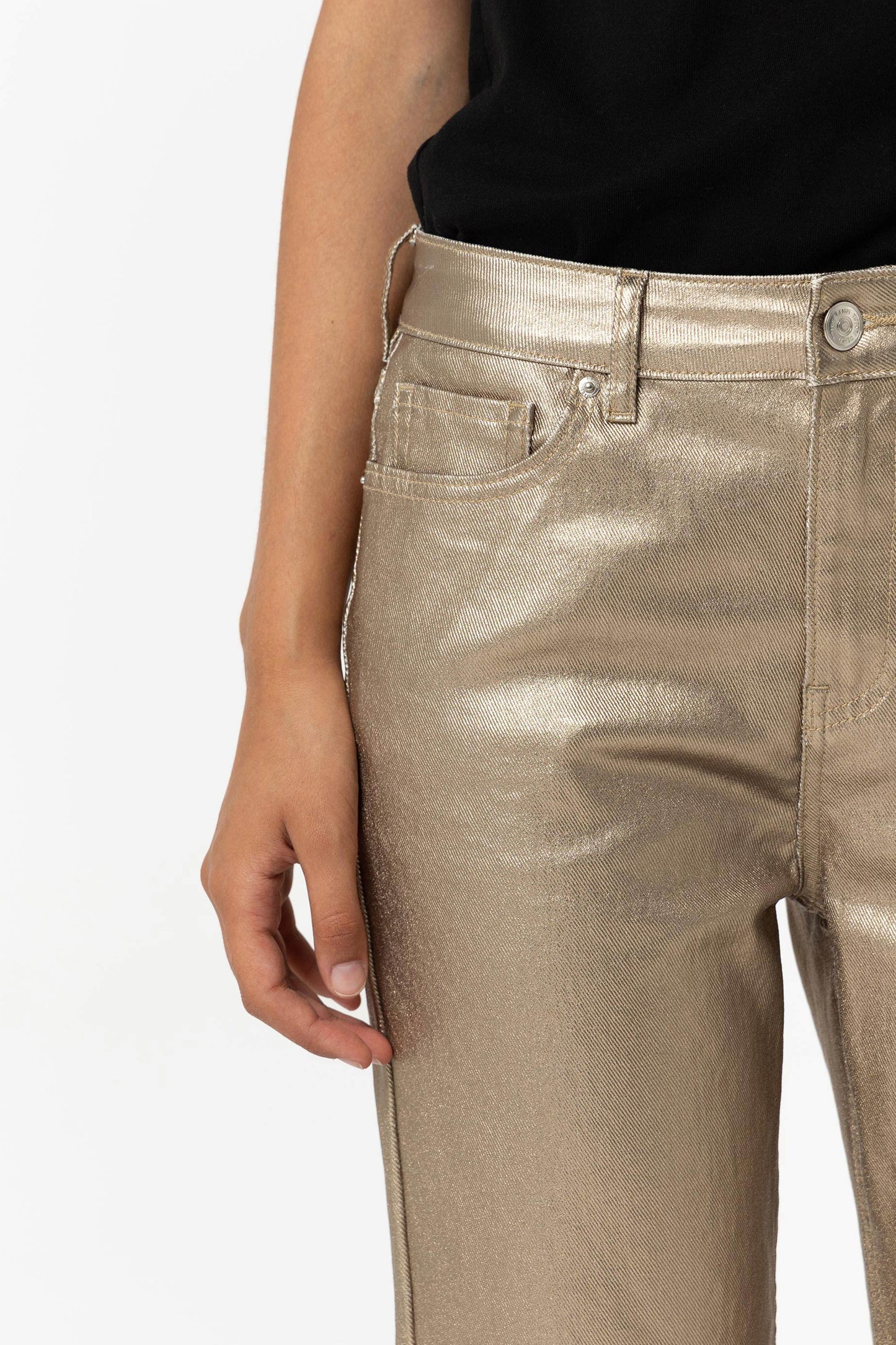 Tiffosi Metallic Straight Fit Amy Jeans