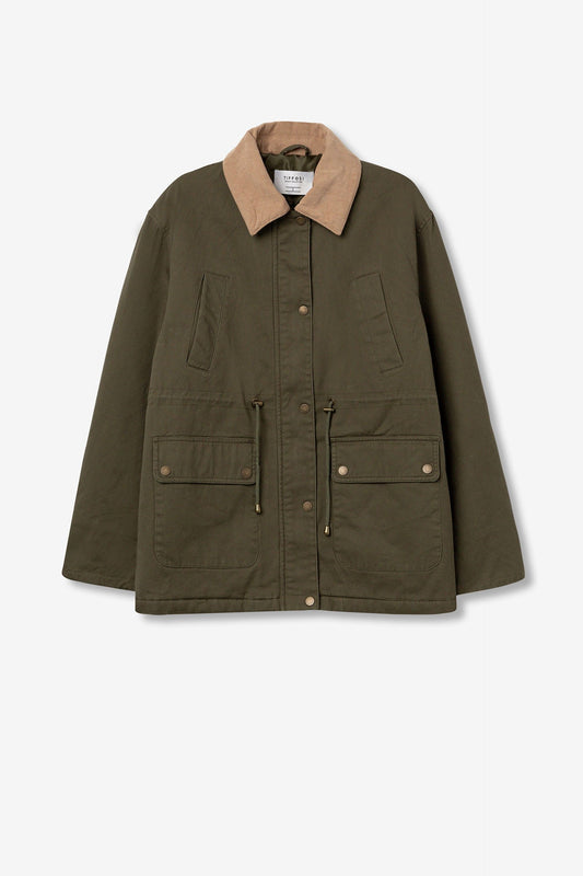'Babur' Padded Coat - Patina Green