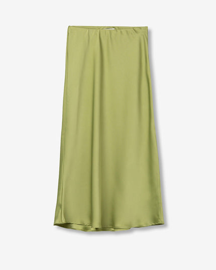 'Kansas' Satin Skirt - Cedar Green