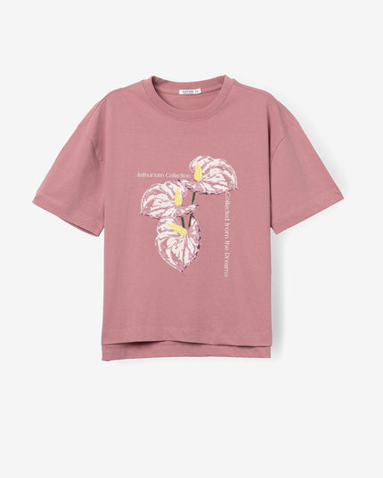 'Calla' T-Shirt - Mellow Rose