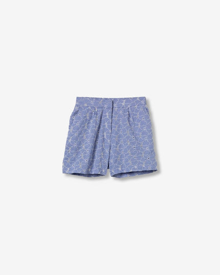 'Berat' Broderie Shorts - Baby Blue