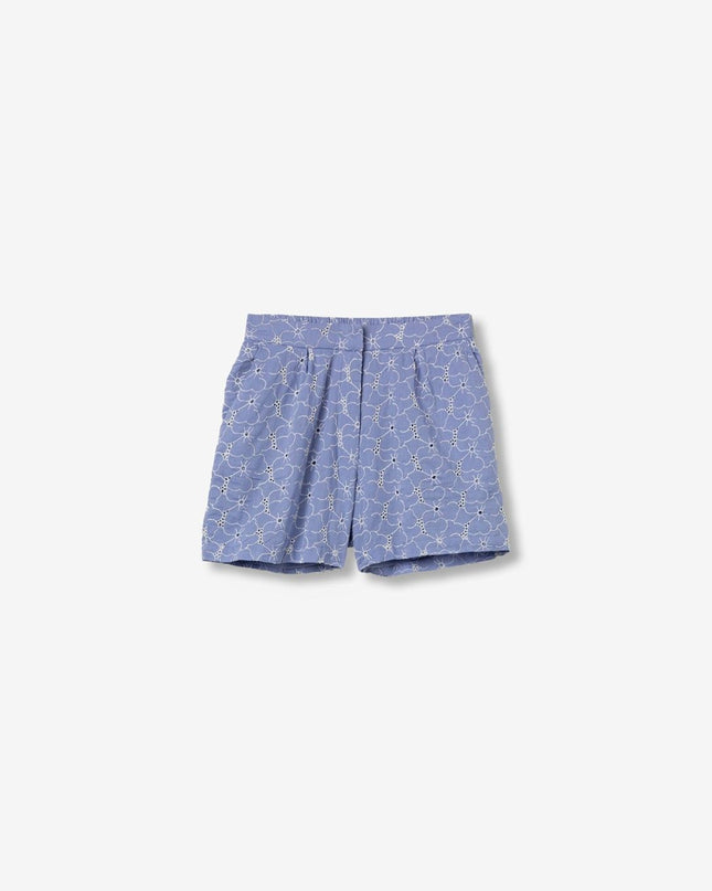 'Berat' Broderie Shorts - Baby Blue