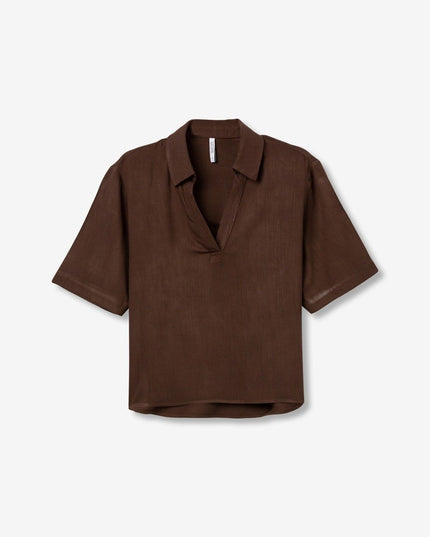 'Amora' Top - Chocolate Brown