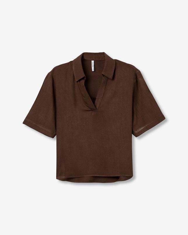 'Amora' Top - Chocolate Brown