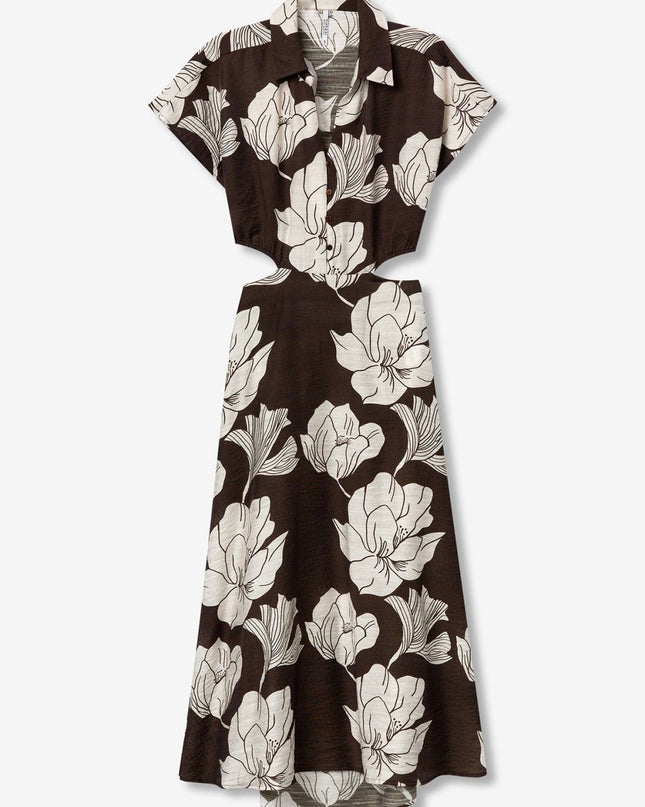 'Corneto' Dress - Chocolate Brown