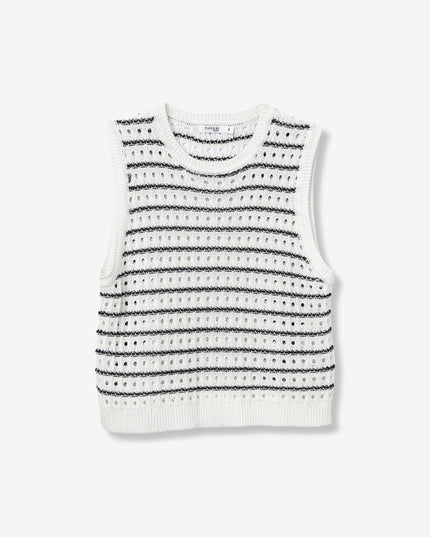 'Chios' Knit Top - Star White