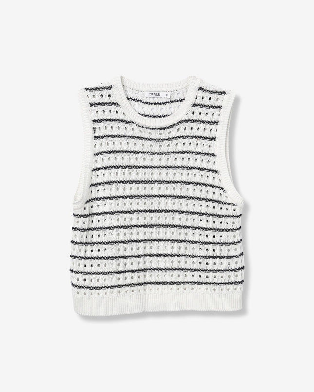 'Chios' Knit Top - Star White