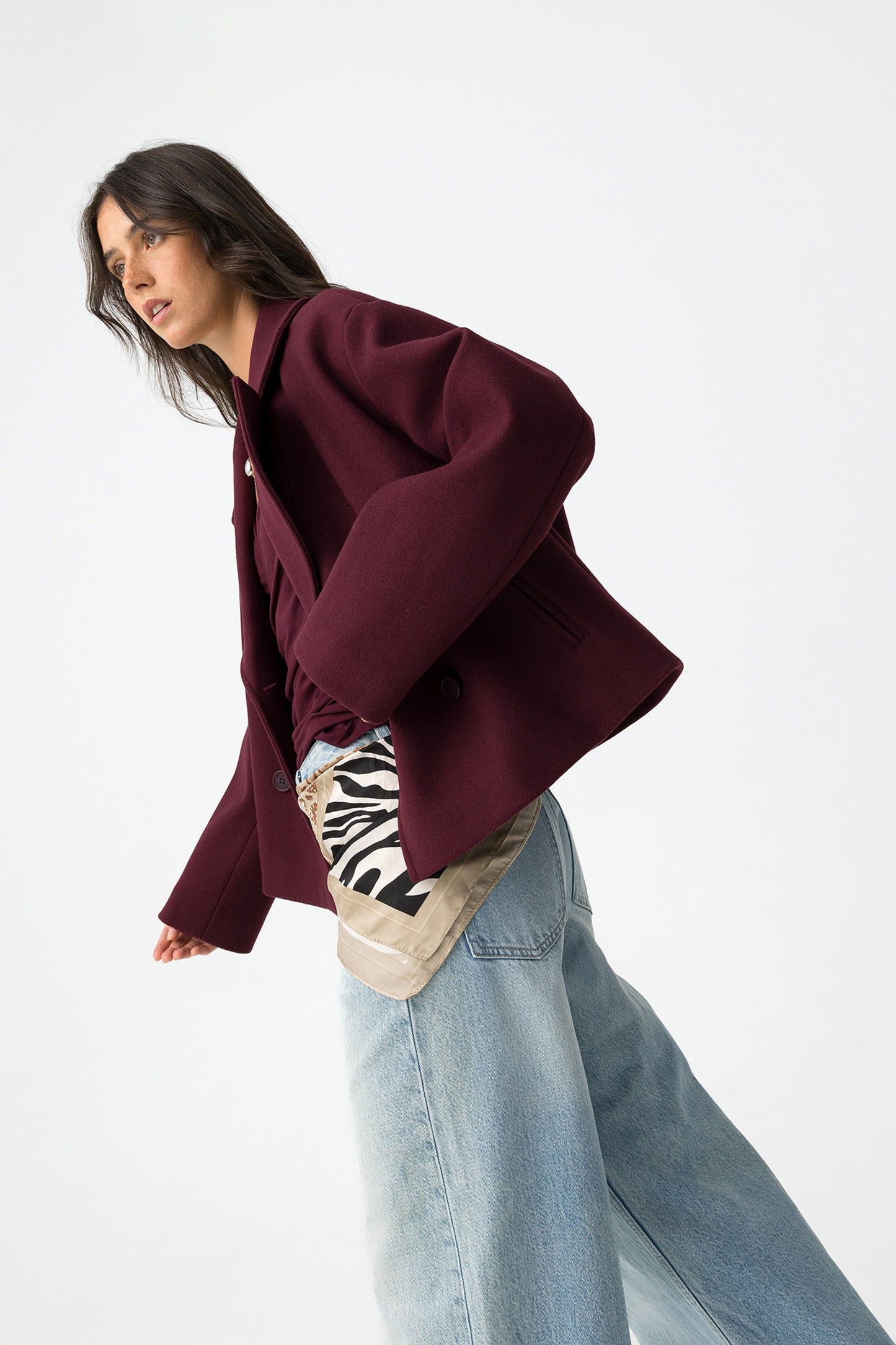 Relaxed Double Breasted Coat