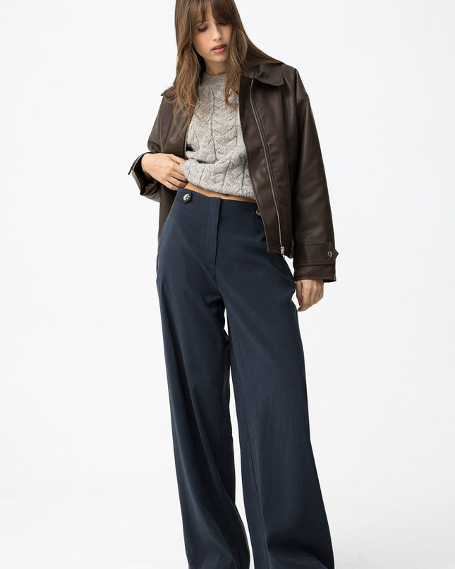 'Camelia' Trouser - Lyons Blue